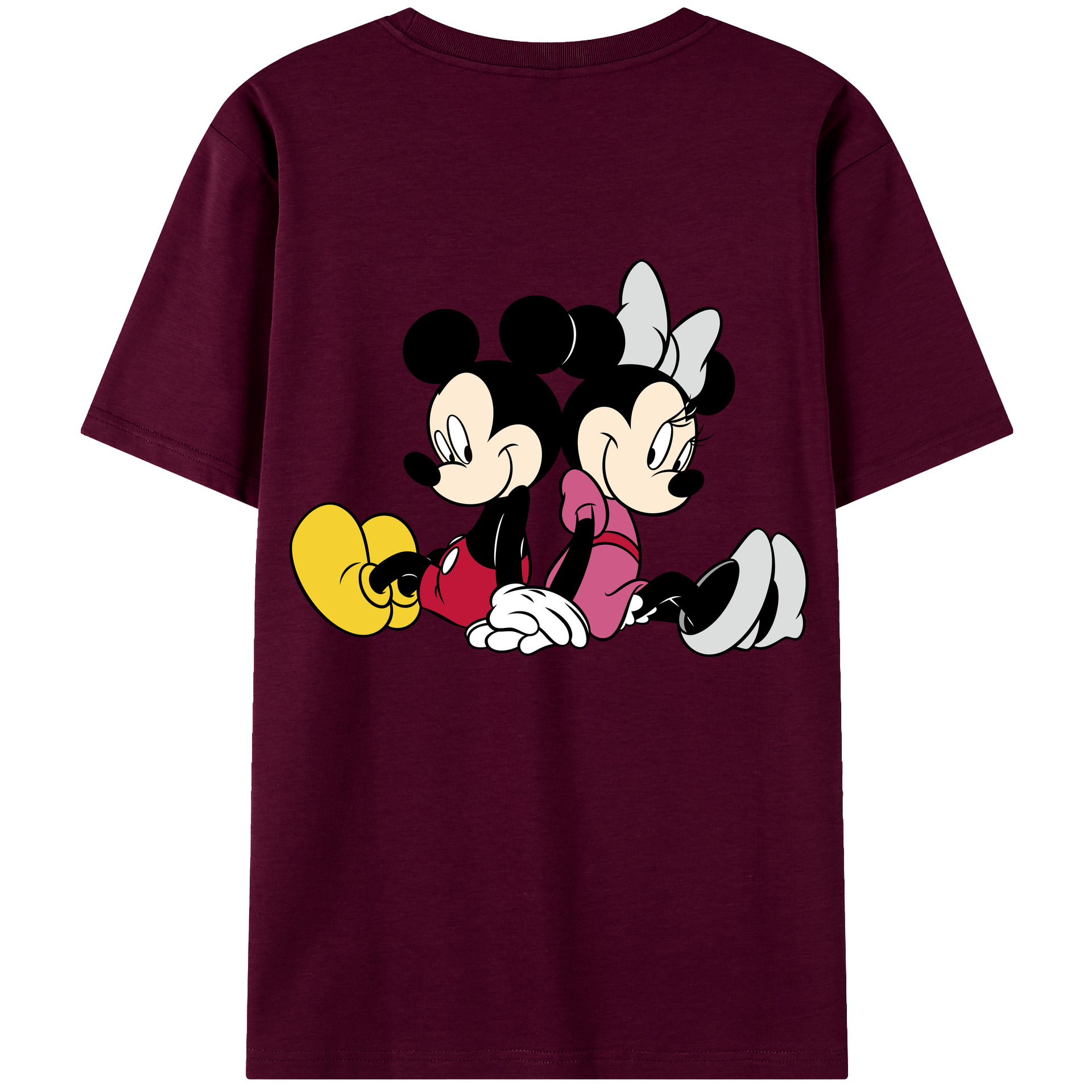 （画像用） ミッキーマウス Mickey Mouse レディース半袖Tシャツ(バックプリント)
